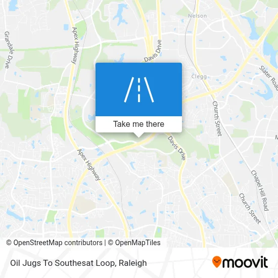 Oil Jugs To Southesat Loop map