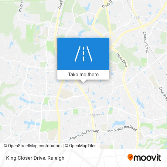 King Closer Drive map