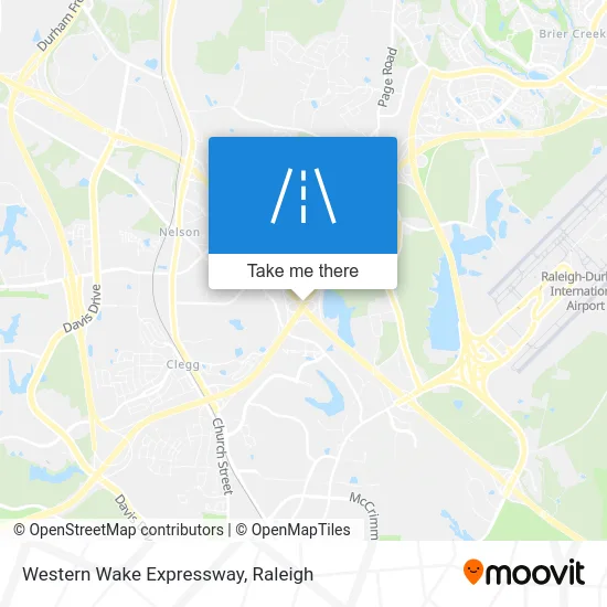 Western Wake Expressway map