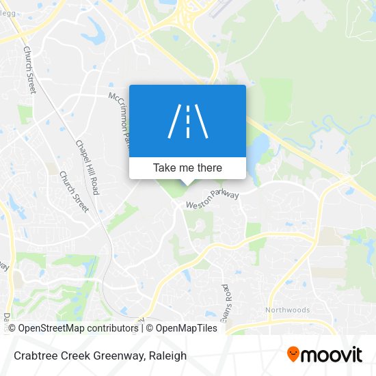 Mapa de Crabtree Creek Greenway