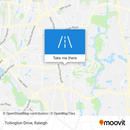 Tollington Drive map