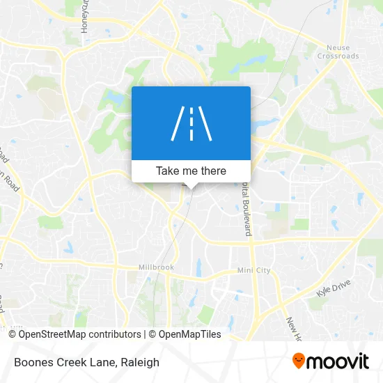 Boones Creek Lane map