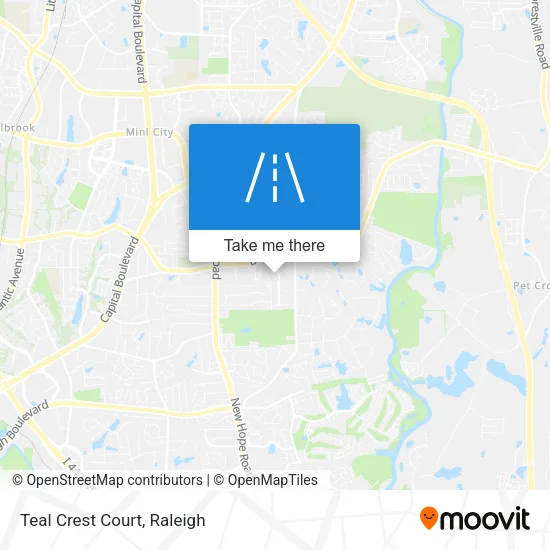 Teal Crest Court map