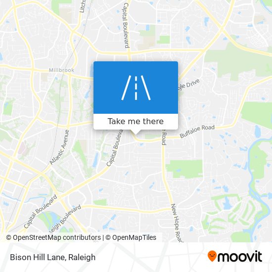 Bison Hill Lane map
