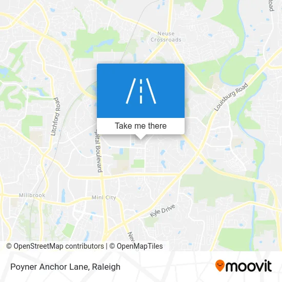 Poyner Anchor Lane map