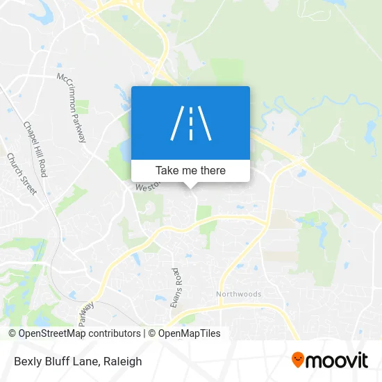 Bexly Bluff Lane map