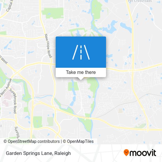 Garden Springs Lane map