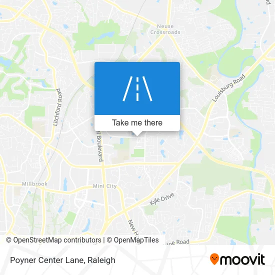 Poyner Center Lane map