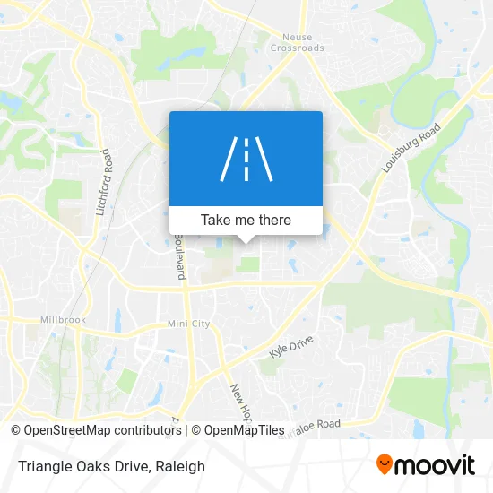 Triangle Oaks Drive map
