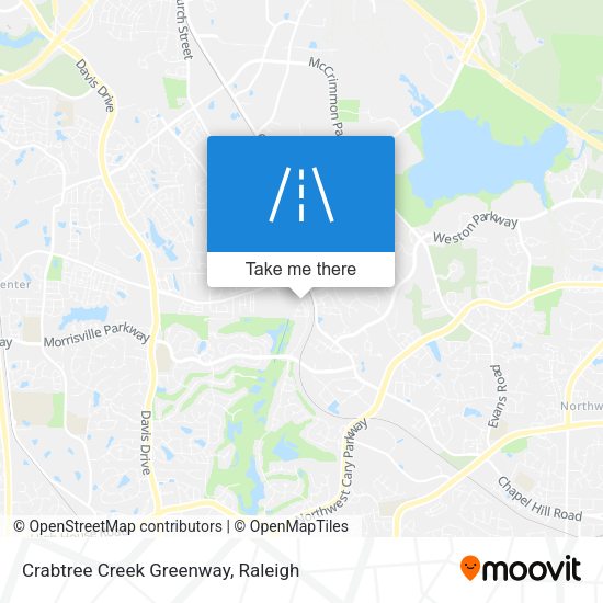 Mapa de Crabtree Creek Greenway