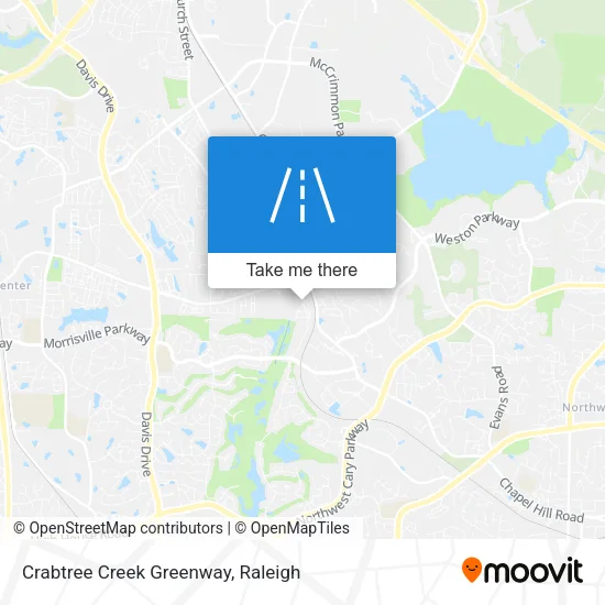 Crabtree Creek Greenway map