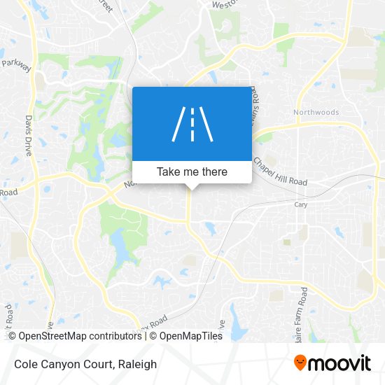 Cole Canyon Court map