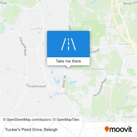 Tucker's Pond Drive map