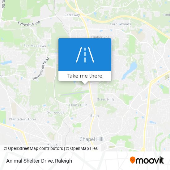 Animal Shelter Drive map