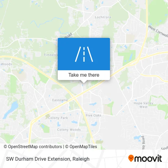 SW Durham Drive Extension map