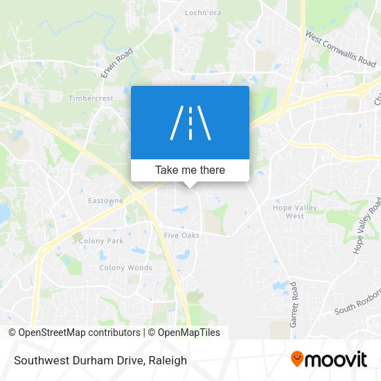 Southwest Durham Drive map