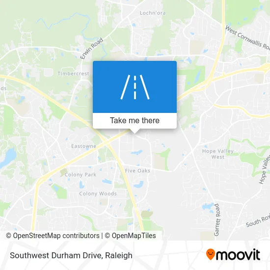 Southwest Durham Drive map