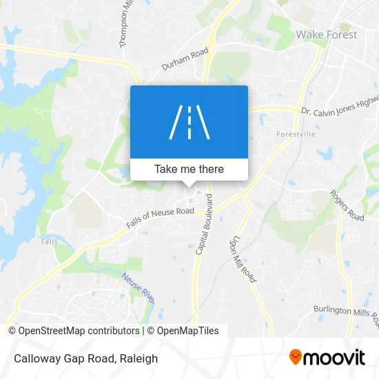 Calloway Gap Road map