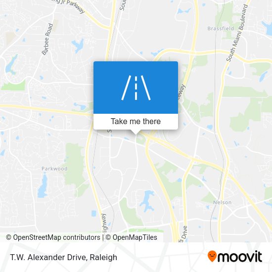T.W. Alexander Drive map
