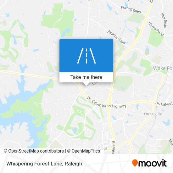 Whispering Forest Lane map