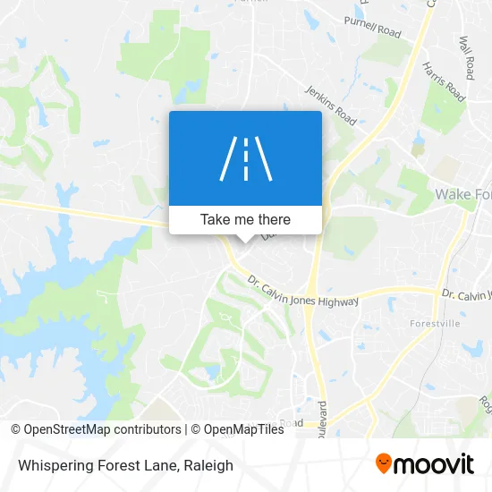 Whispering Forest Lane map