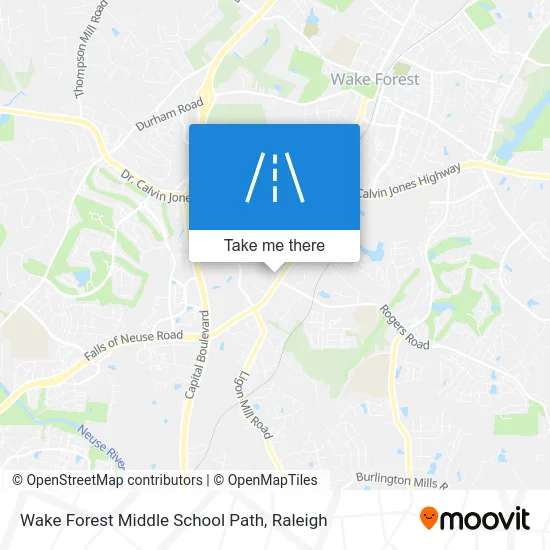 Wake Forest Middle School Path map