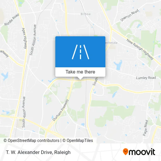T. W. Alexander Drive map