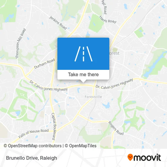 Brunello Drive map