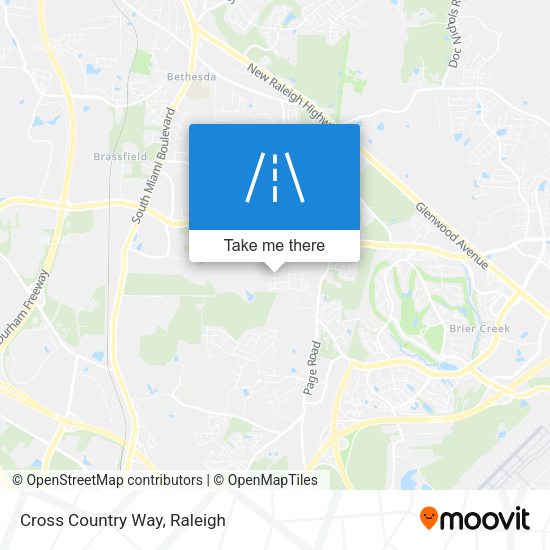 Mapa de Cross Country Way