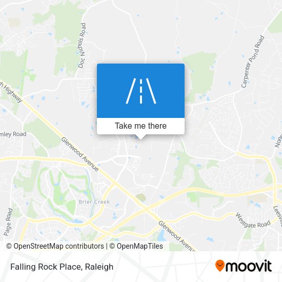 Falling Rock Place map