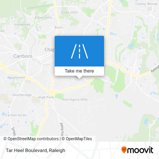 Tar Heel Boulevard map