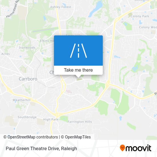 Paul Green Theatre Drive map