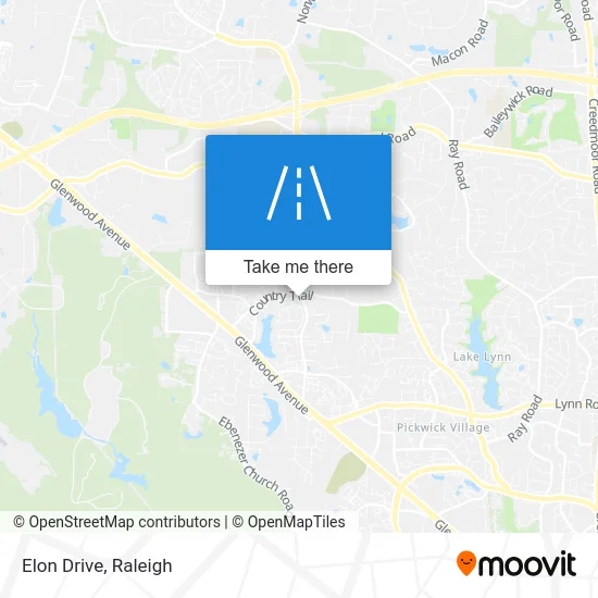 Elon Drive map