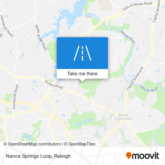 Nance Springs Loop map