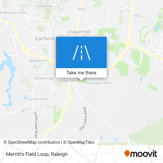 Merritt's Field Loop map