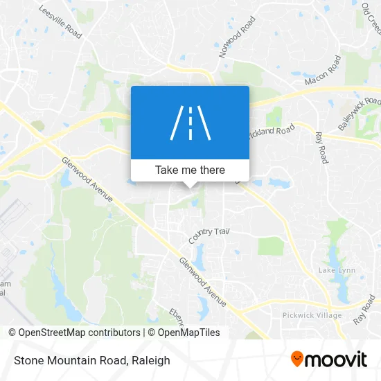 Stone Mountain Road map
