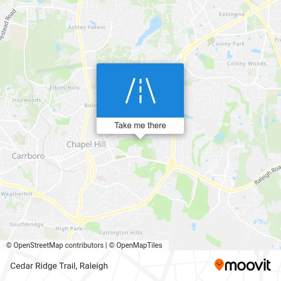 Cedar Ridge Trail map