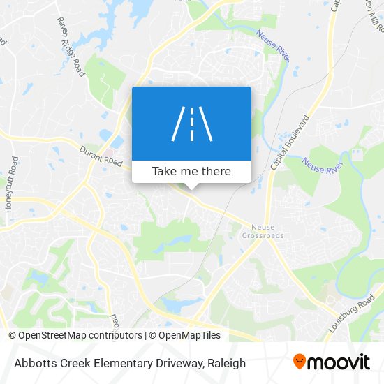 Abbotts Creek Elementary Driveway map