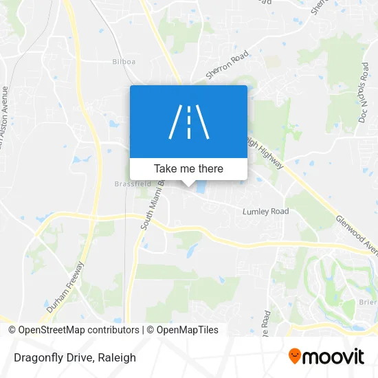 Dragonfly Drive map