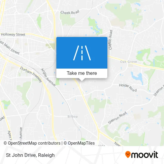 St John Drive map