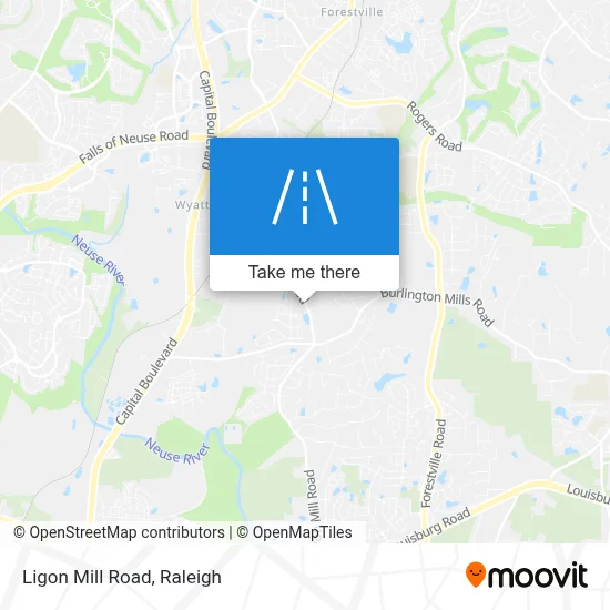 Ligon Mill Road map