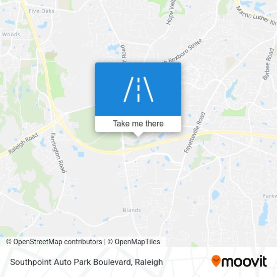 Southpoint Auto Park Boulevard map