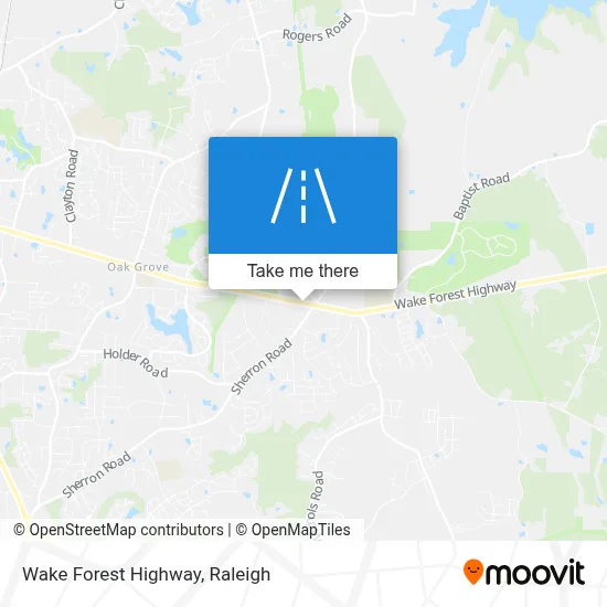 Wake Forest Highway map