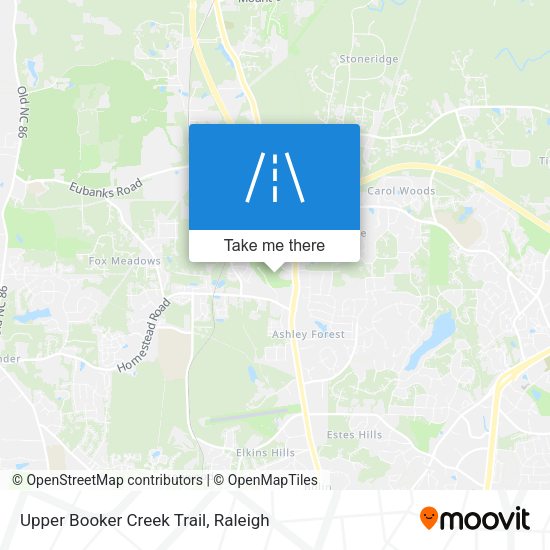 Upper Booker Creek Trail map