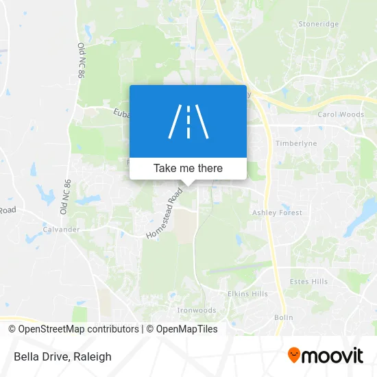 Bella Drive map
