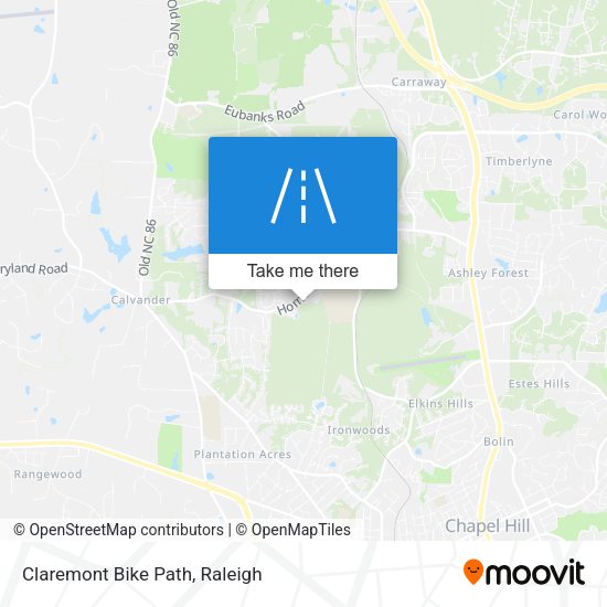 Claremont Bike Path map