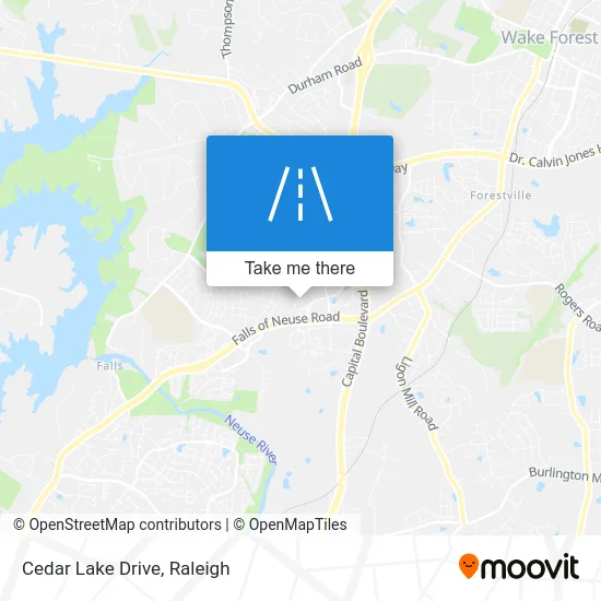 Cedar Lake Drive map