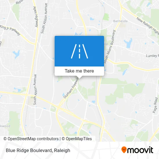 Blue Ridge Boulevard map
