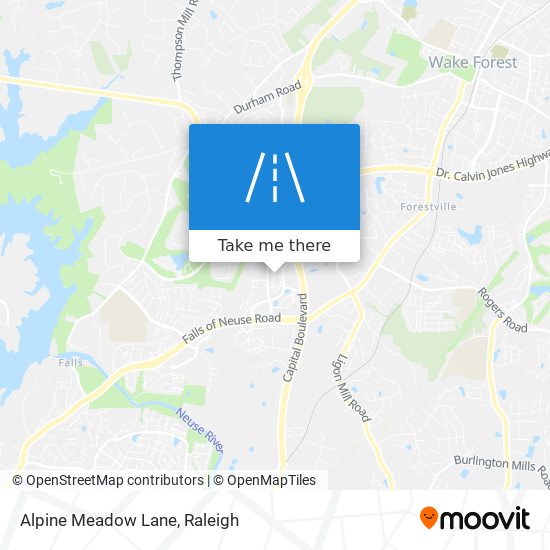 Alpine Meadow Lane map