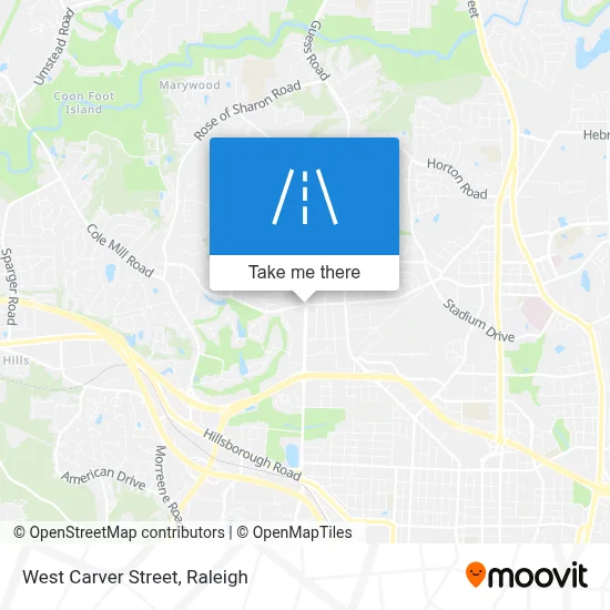 West Carver Street map